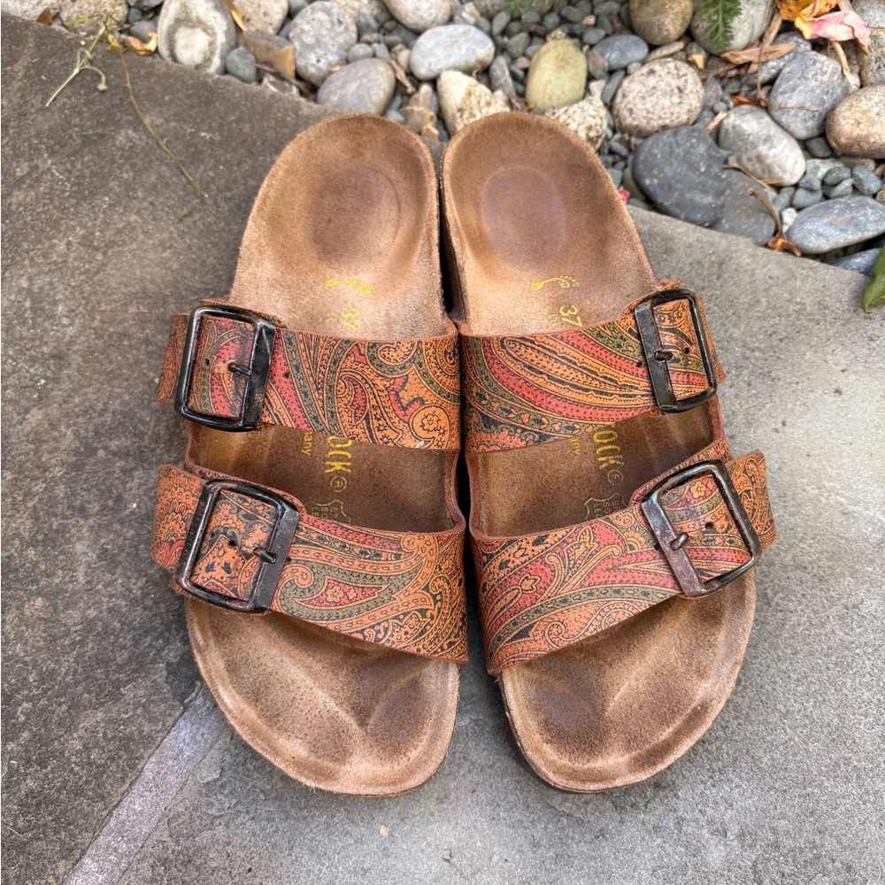 Birkenstock Arizona, brown paisley 37
